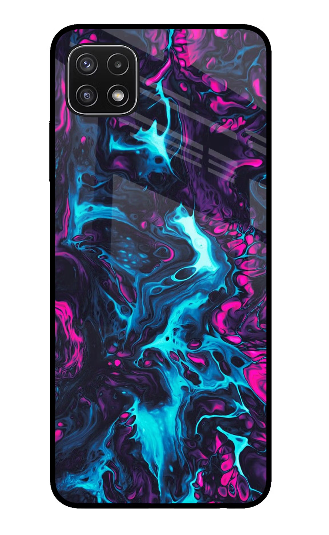 Abstract Samsung A22 5G Glass Case Back Cover by Casekaro