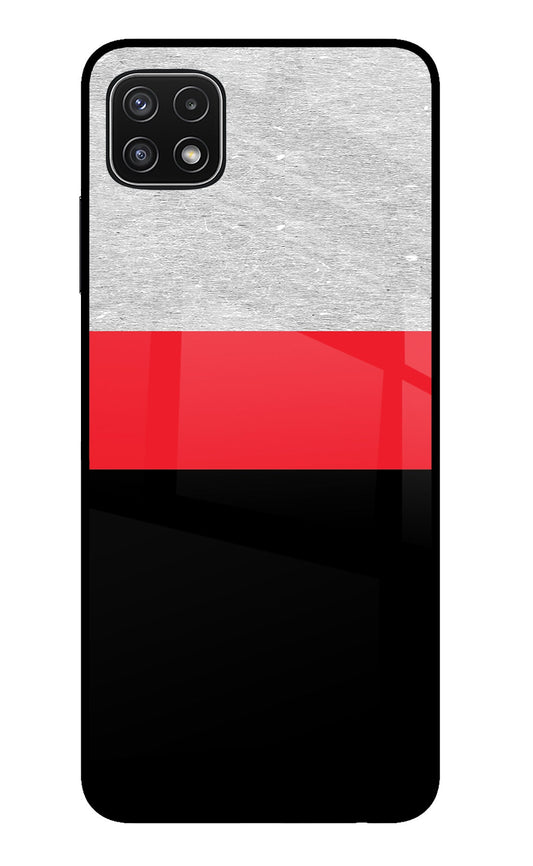 Tri Color Pattern Samsung A22 5G Glass Case