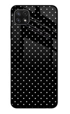 White Dots Samsung A22 5G Glass Case