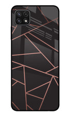 Geometric Pattern Samsung A22 5G Glass Case Back Cover by Casekaro
