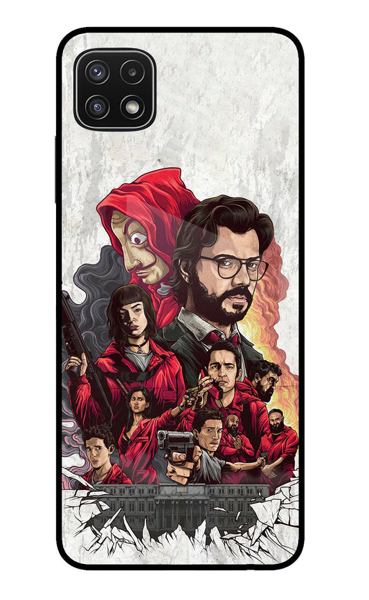 Money Heist Artwork Samsung A22 5G Glass Case