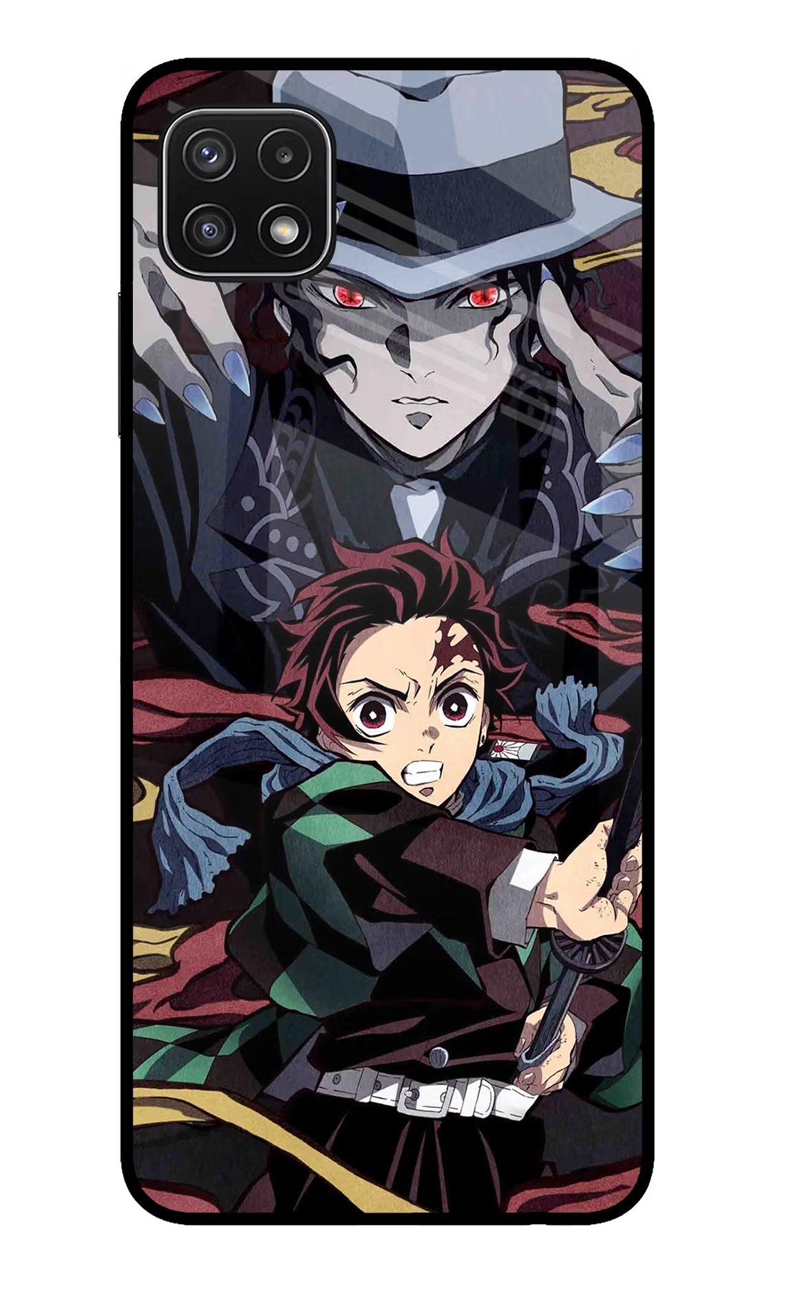 Demon Slayer Samsung A22 5G Glass Case Back Cover by Casekaro