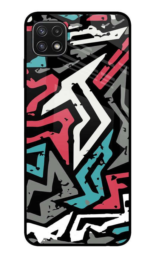 Geometric Graffiti Samsung A22 5G Glass Case