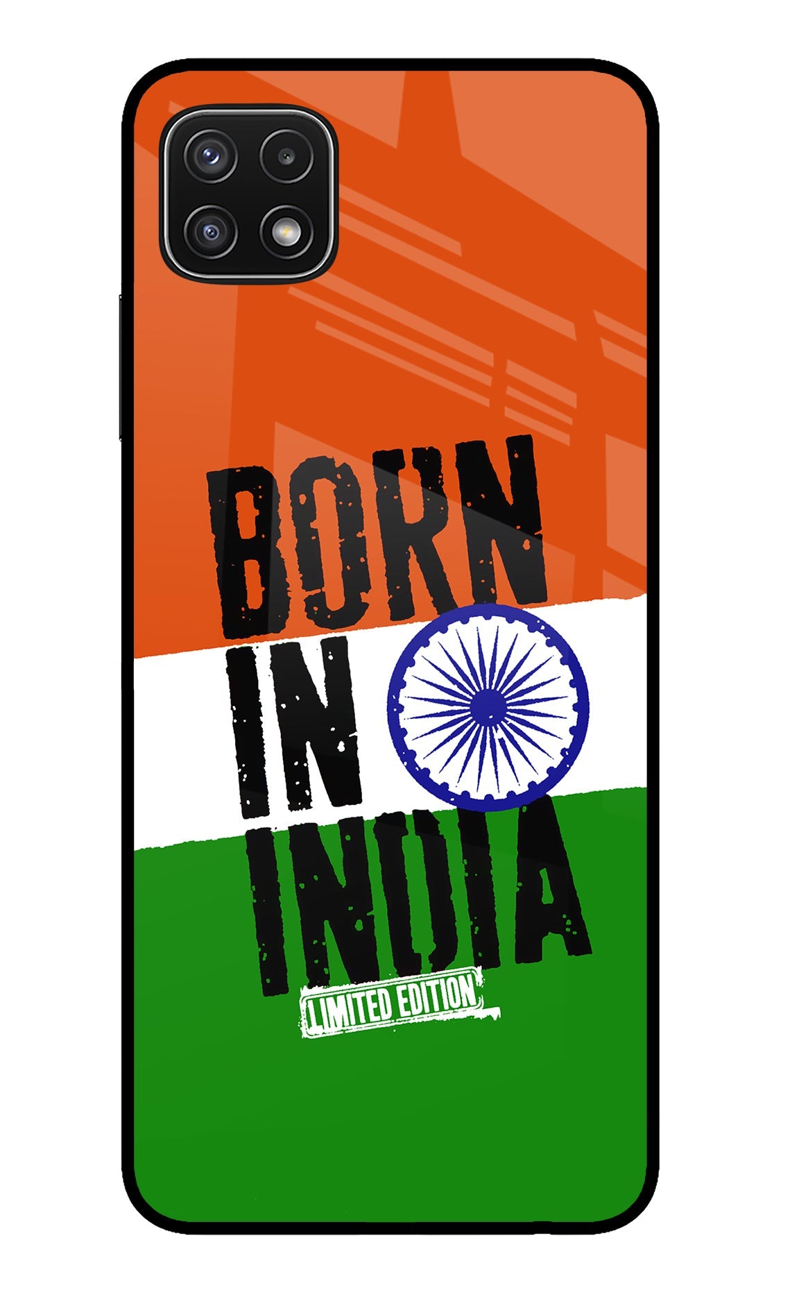 Born in India Samsung A22 5G Glass Case