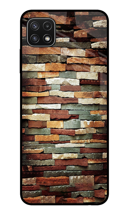 Bricks Pattern Samsung A22 5G Glass Case