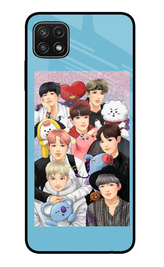 BTS with animals Samsung A22 5G Glass Case