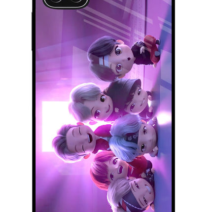 BTS Chibi Samsung A22 5G Glass Case