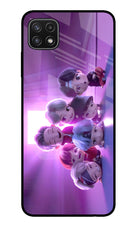 BTS Chibi Samsung A22 5G Glass Case