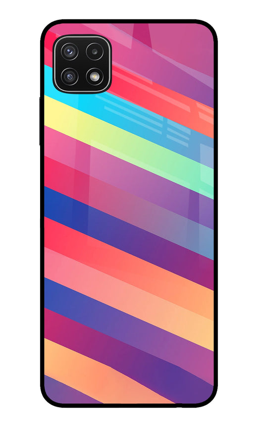 Stripes color Samsung A22 5G Glass Case