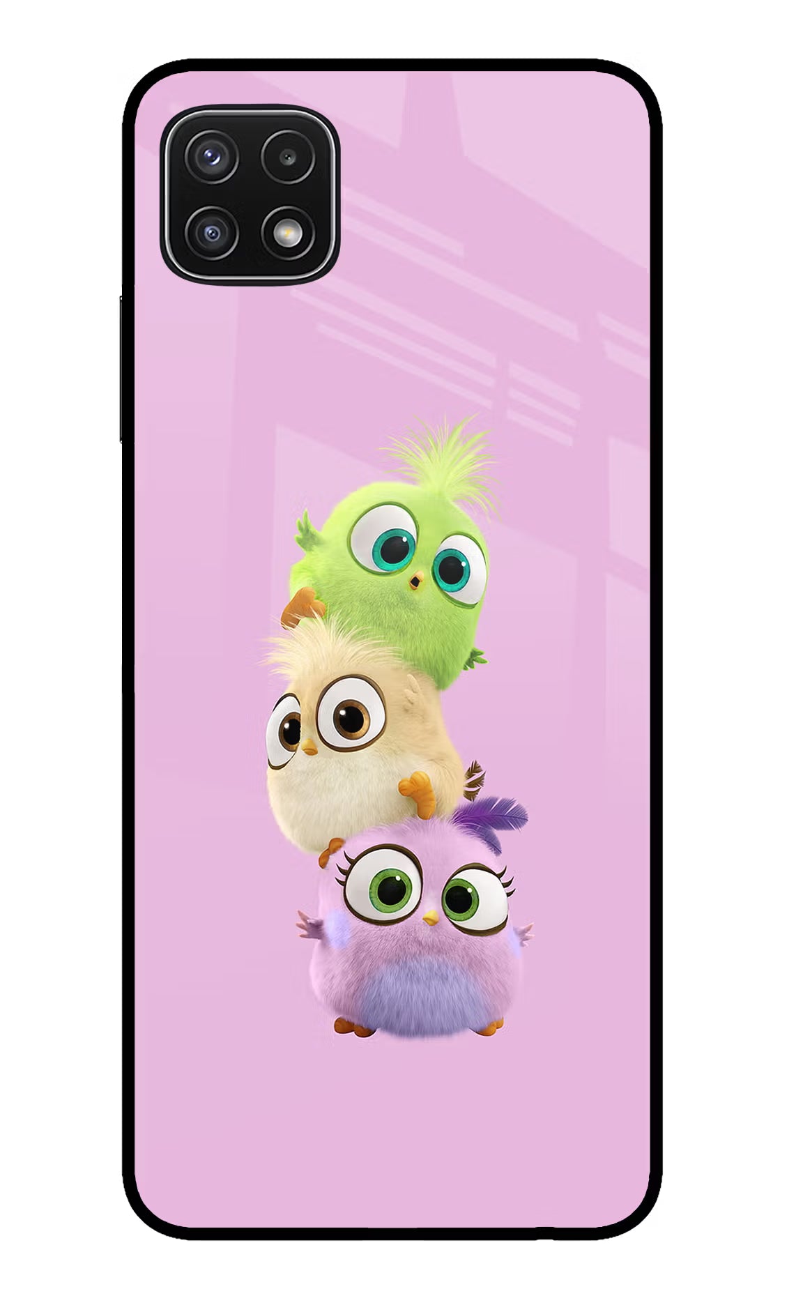 Cute Little Birds Samsung A22 5G Glass Case Back Cover by Casekaro