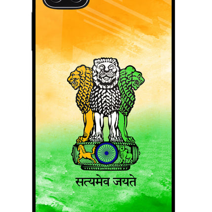 Satyamev Jayate Flag Samsung A22 5G Glass Case