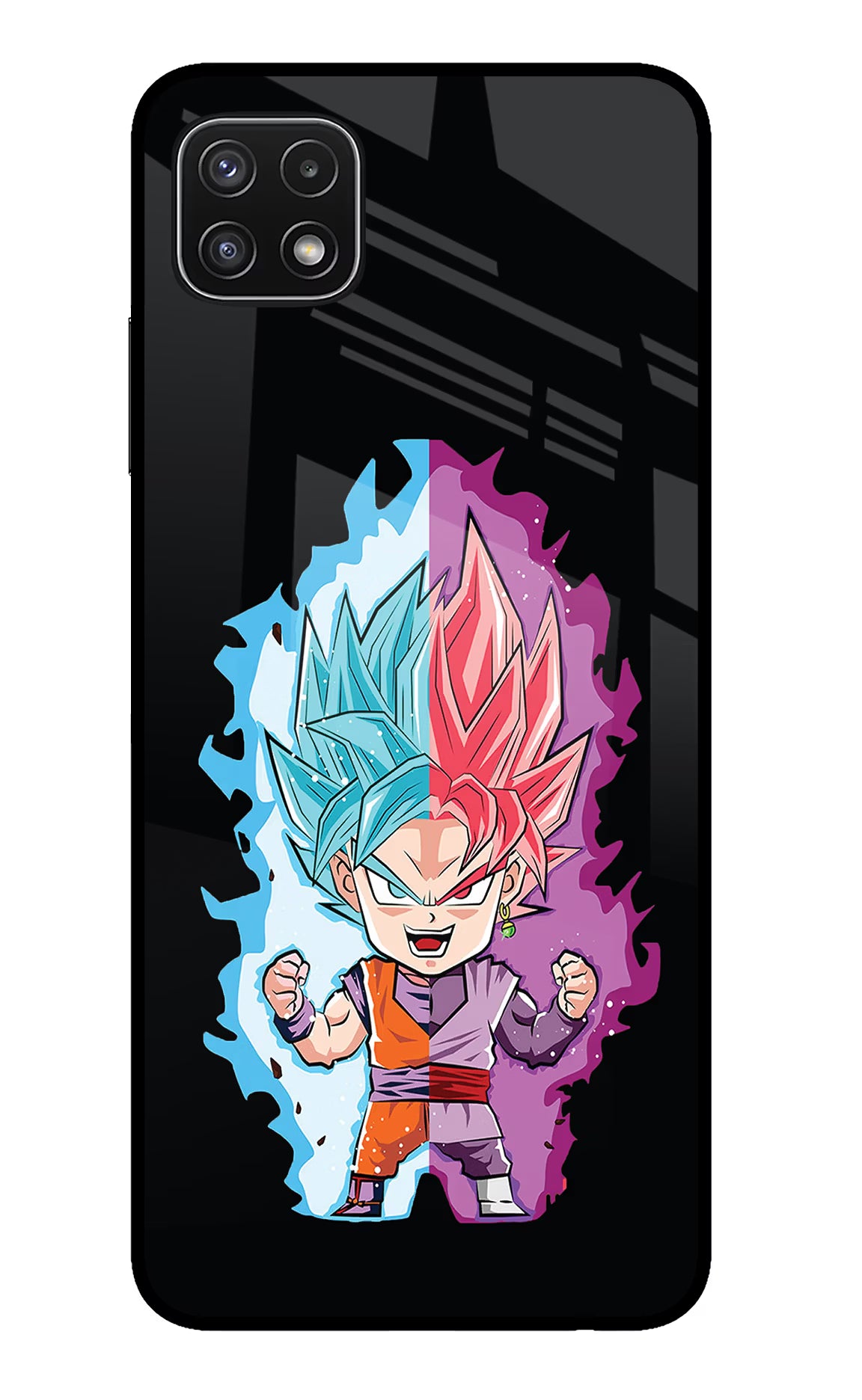 Chota Goku Samsung A22 5G Glass Case Back Cover by Casekaro