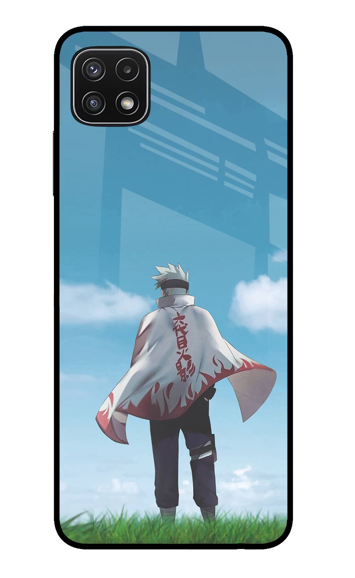 Kakashi Samsung A22 5G Glass Case Back Cover by Casekaro