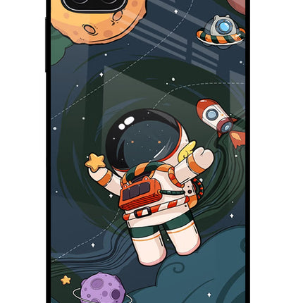 Cartoon Astronaut Samsung A22 5G Glass Case
