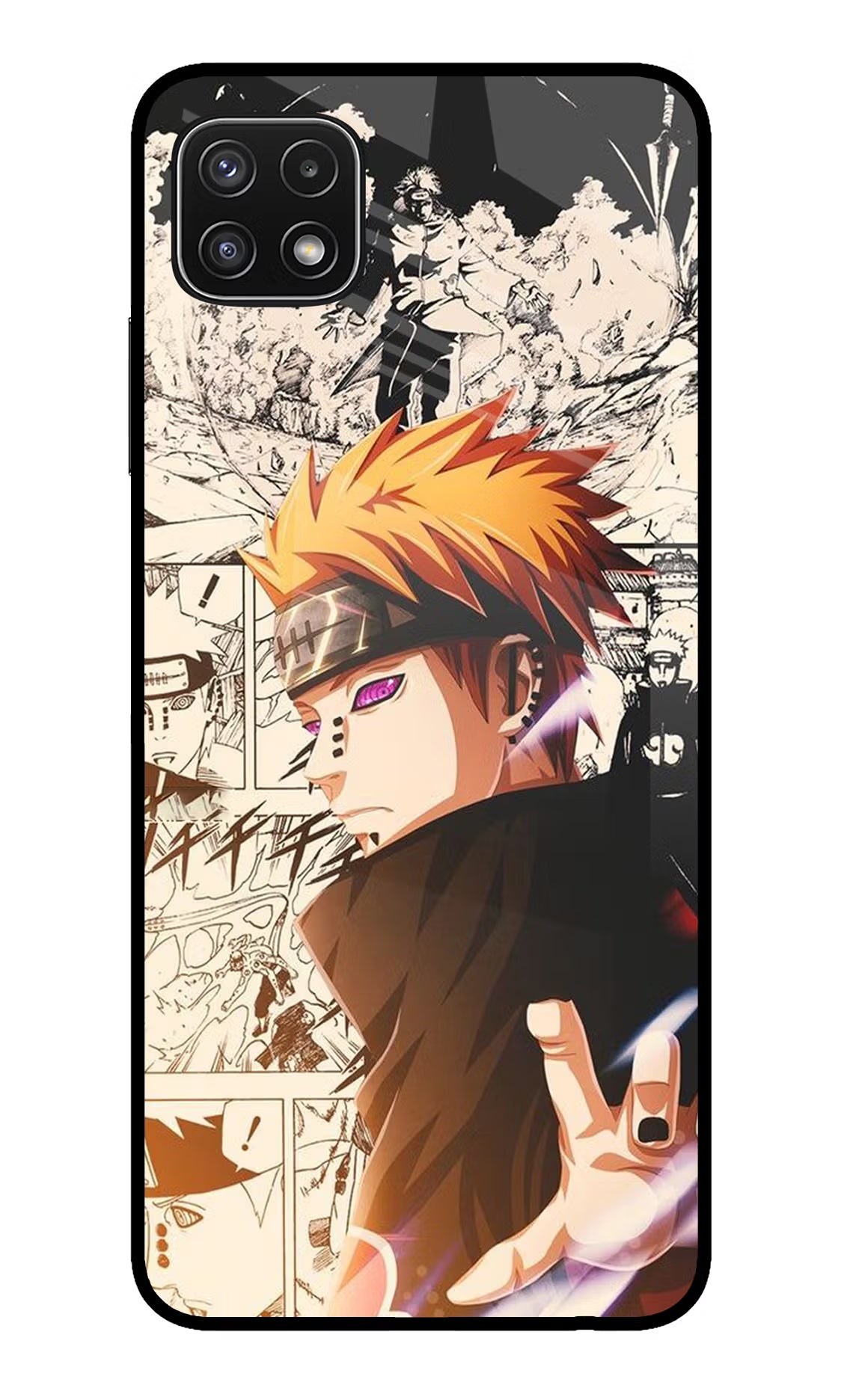 Pain Anime Samsung A22 5G Glass Case Back Cover by Casekaro