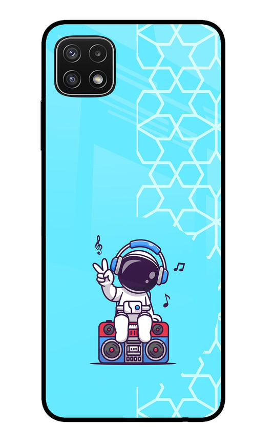 Cute Astronaut Chilling Samsung A22 5G Glass Case