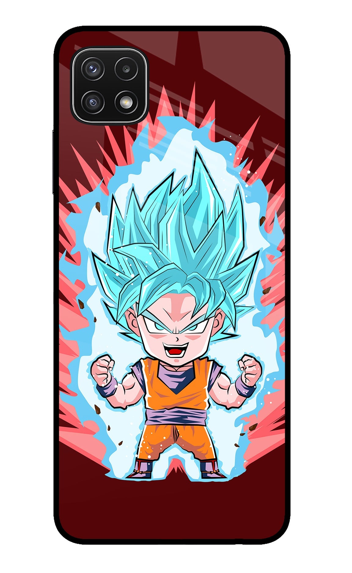 Goku Little Samsung A22 5G Glass Case