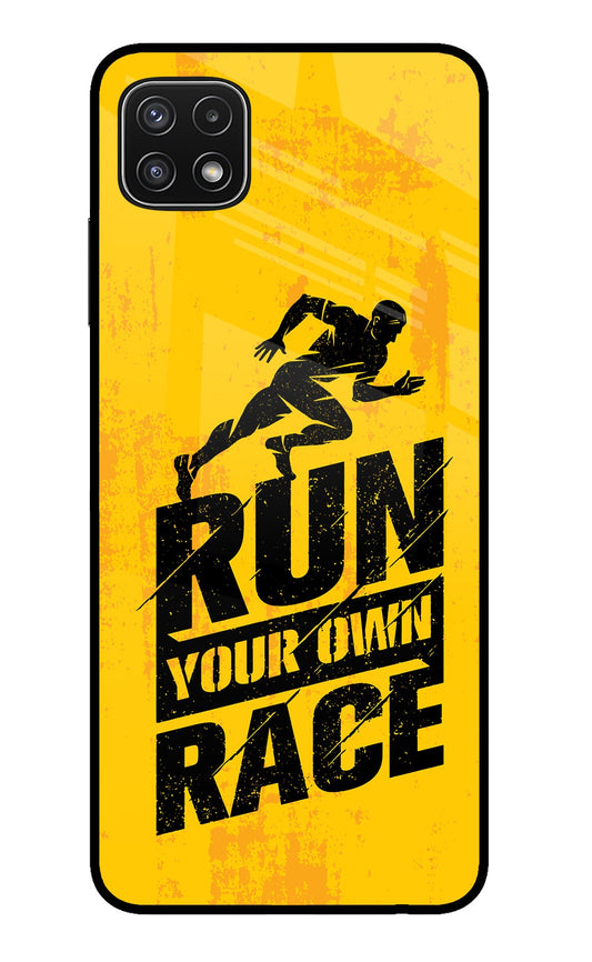 Run Your Own Race Samsung A22 5G Glass Case