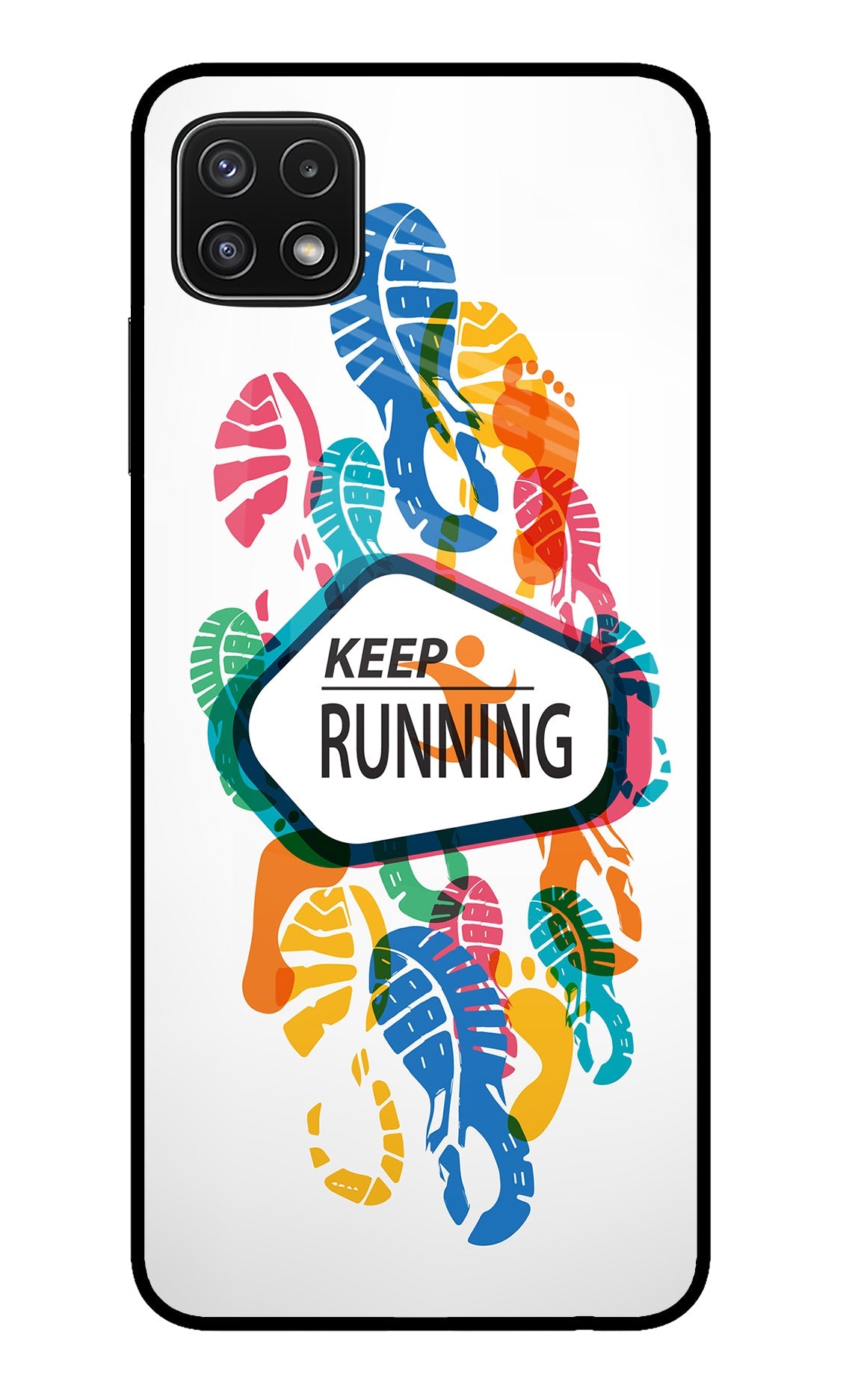 Keep Running Samsung A22 5G Glass Case