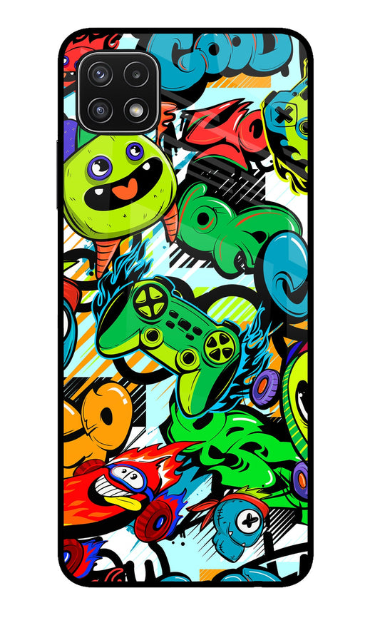 Game Doodle Samsung A22 5G Glass Case