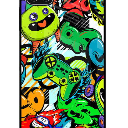 Game Doodle Samsung A22 5G Glass Case