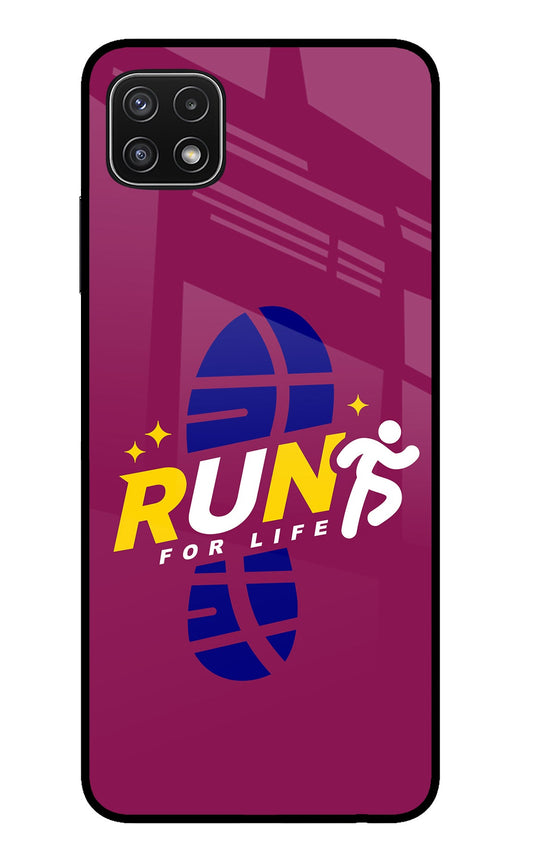 Run for Life Samsung A22 5G Glass Case