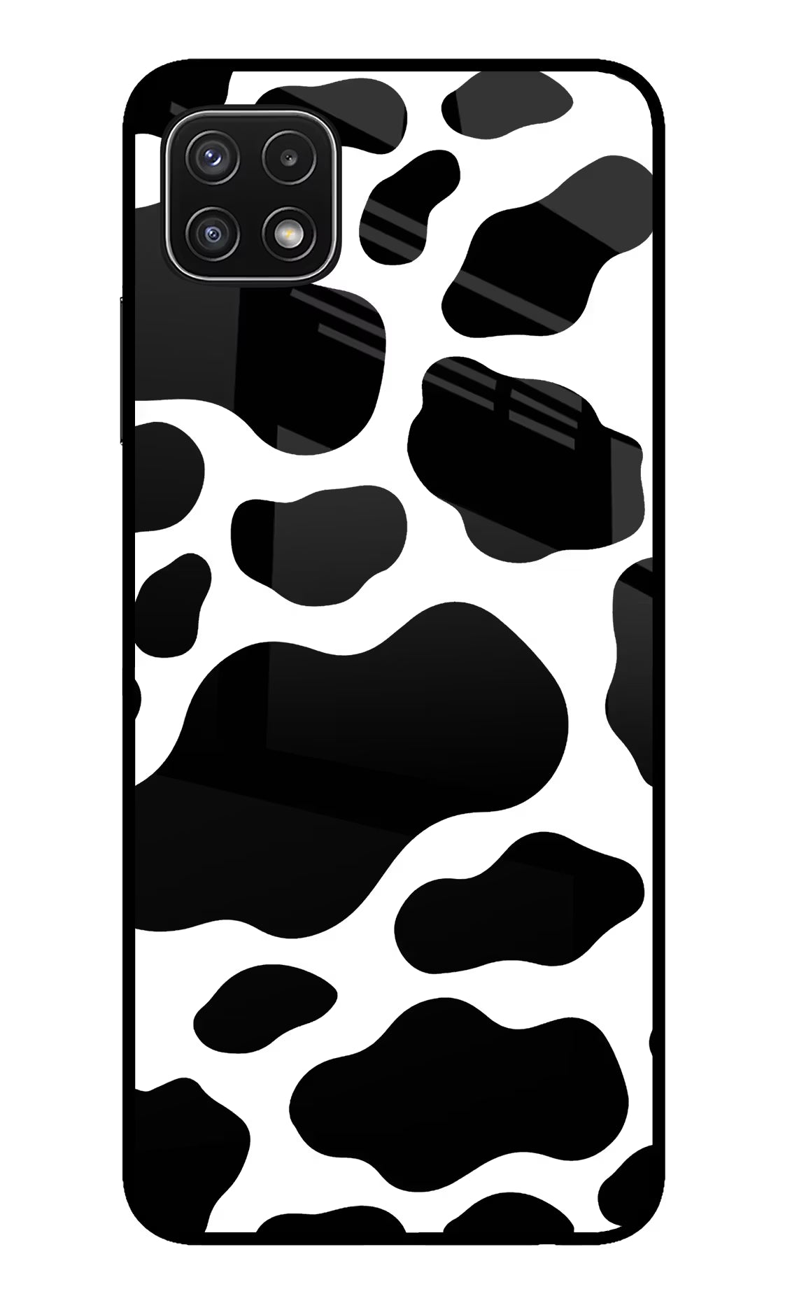 Cow Spots Samsung A22 5G Glass Case Back Cover by Casekaro