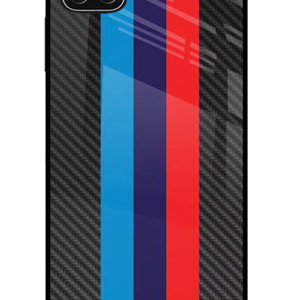 BMW Stripes Pattern Samsung A22 5G Glass Case Back Cover by Casekaro