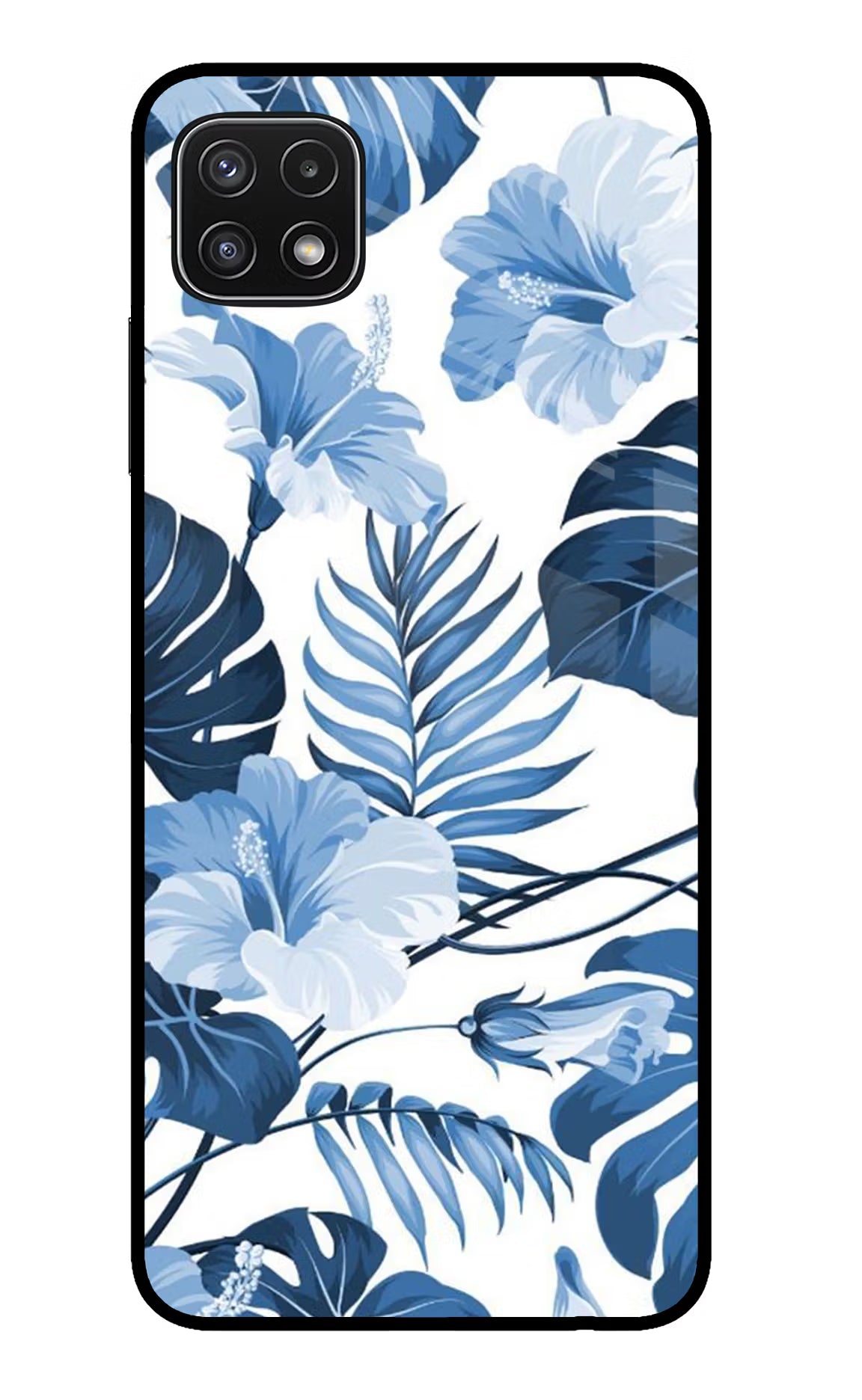 Fabric Art Samsung A22 5G Glass Case Back Cover by Casekaro