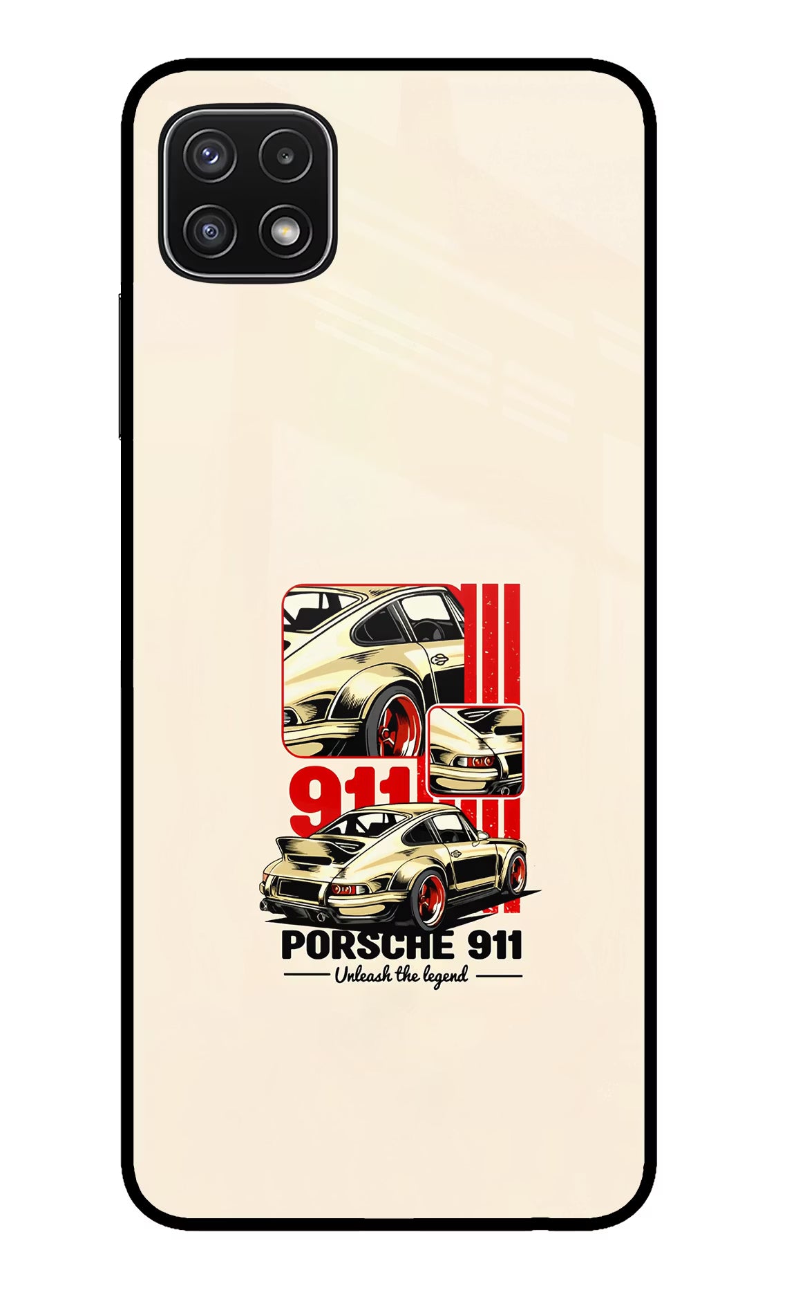 Classic Porsche 911 Samsung A22 5G Glass Case Back Cover by Casekaro