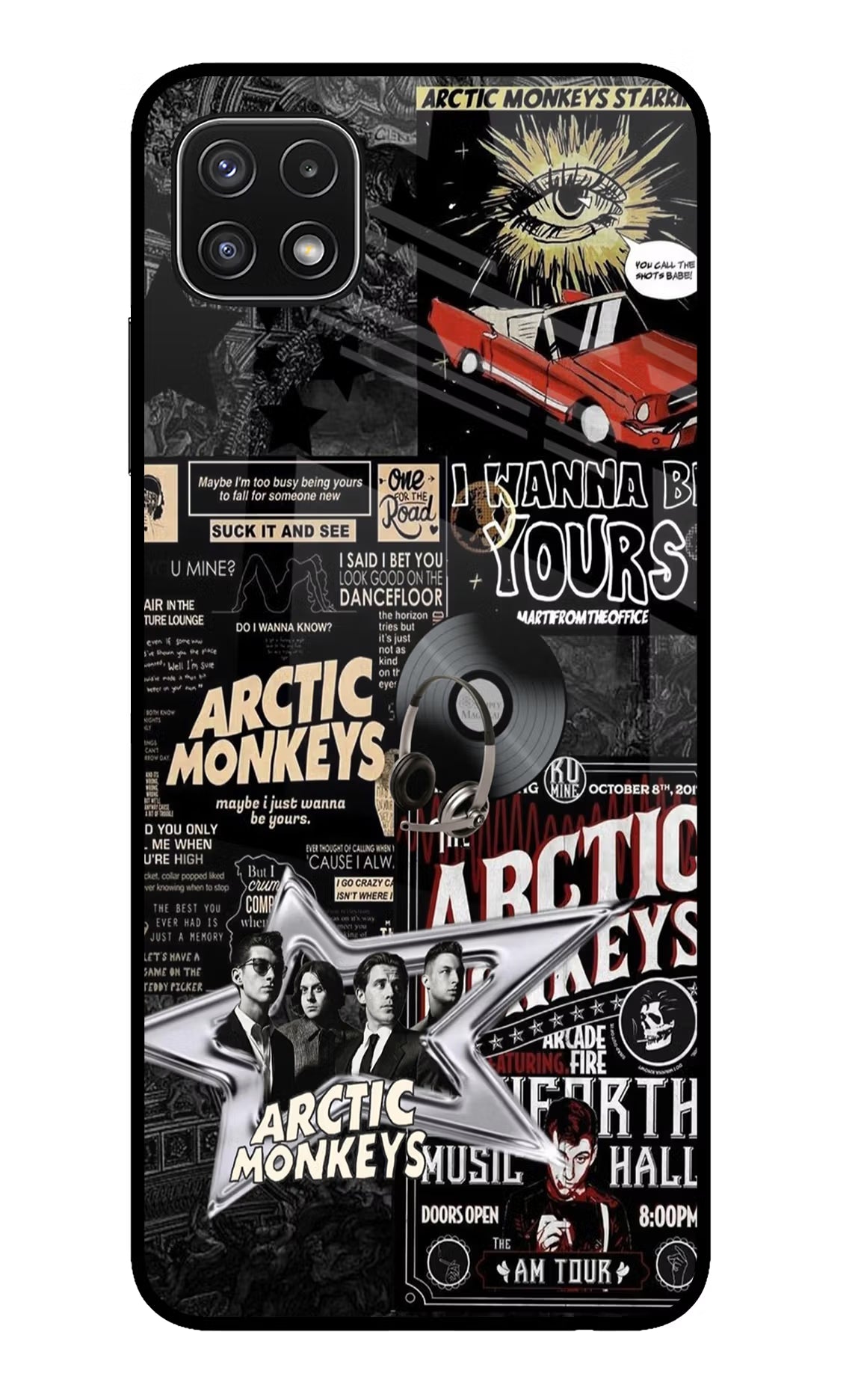 Arctic Monkeys Samsung A22 5G Glass Case Back Cover by Casekaro