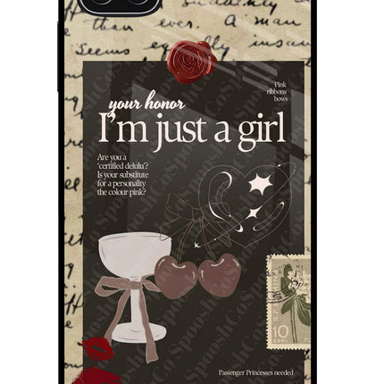 I am just a girl Samsung A22 5G Glass Case