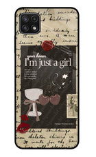 I am just a girl Samsung A22 5G Glass Case