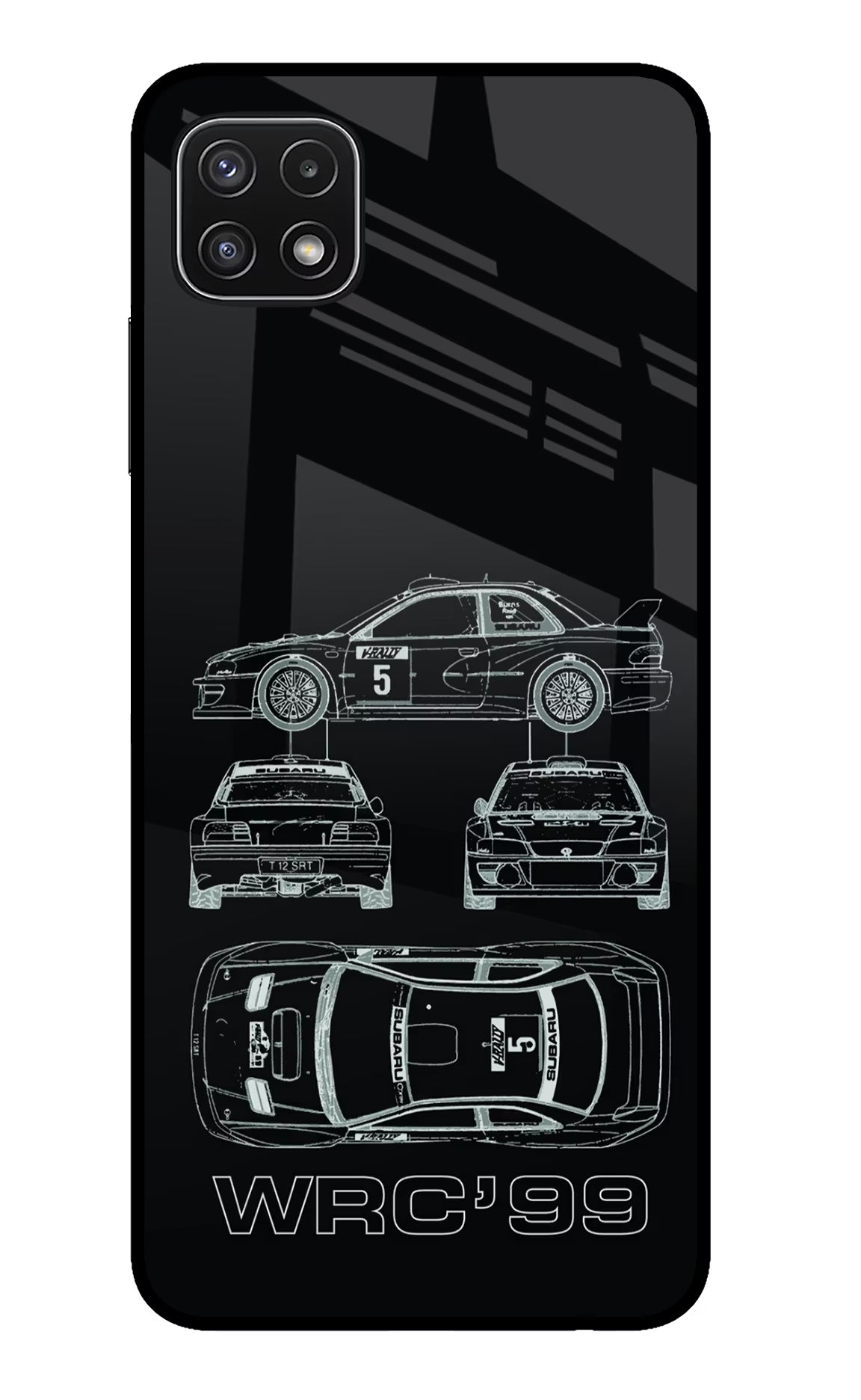 WRC'99 Samsung A22 5G Glass Case Back Cover by Casekaro