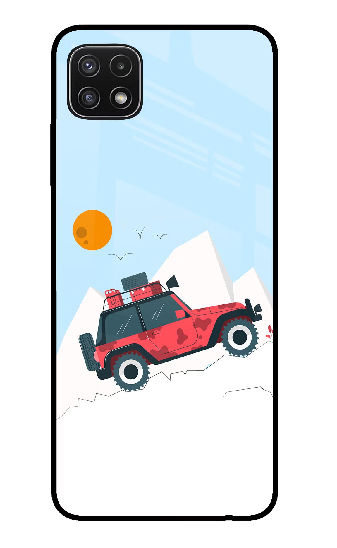 Mountain Trail Beast Samsung A22 5G Glass Case Back Cover by Casekaro