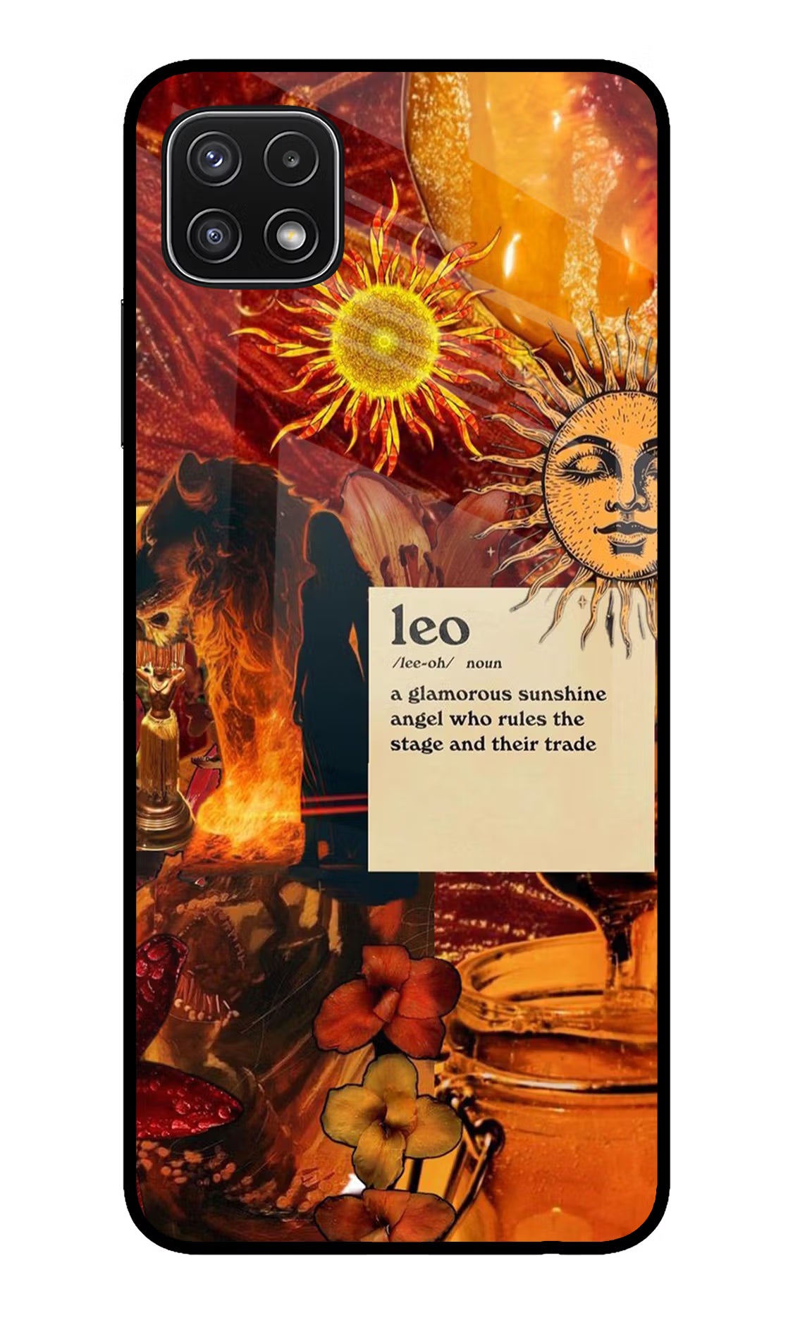 Leo Zodiac Samsung A22 5G Glass Case