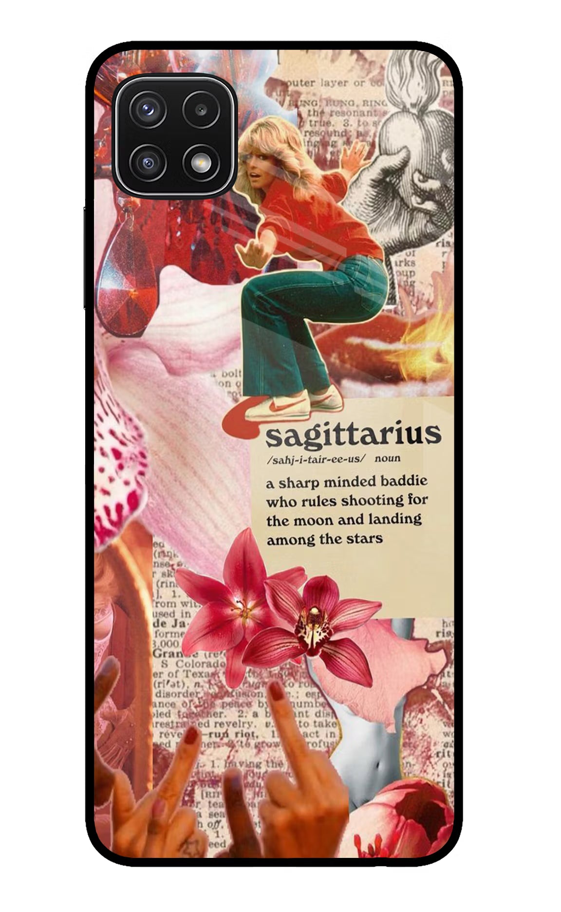 Sagittarius Zodiac Samsung A22 5G Glass Case