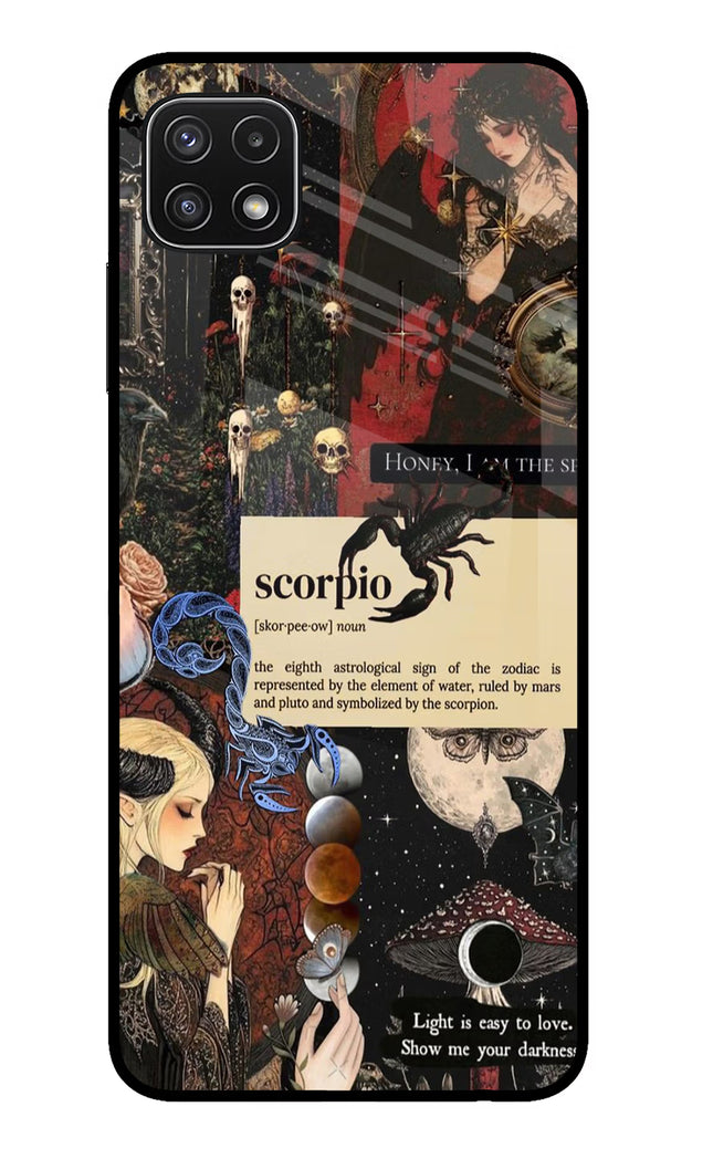 Scorpio Zodiac Samsung A22 5G Glass Case