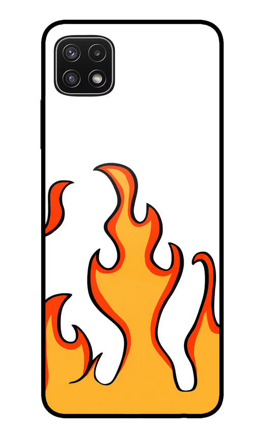 Fired Up – White Samsung A22 5G Glass Case