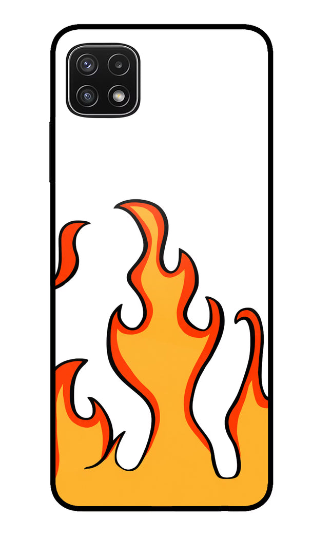 Fired Up – White Samsung A22 5G Glass Case