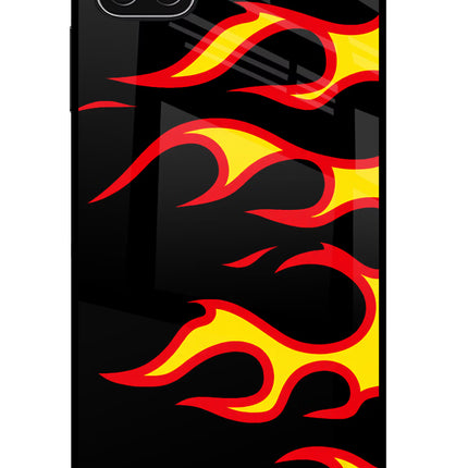 Side Sweep Flames Samsung A22 5G Glass Case