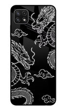 Twin Dragons Samsung A22 5G Glass Case