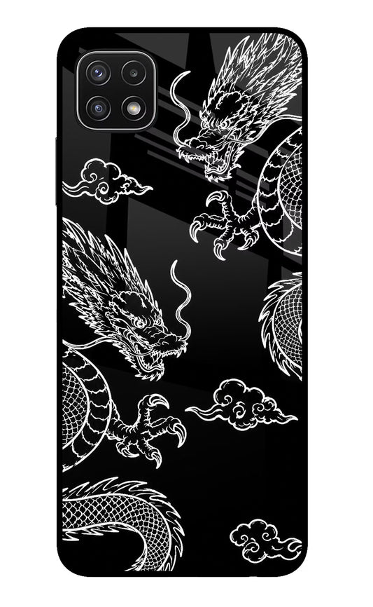 Twin Dragons Samsung A22 5G Glass Case