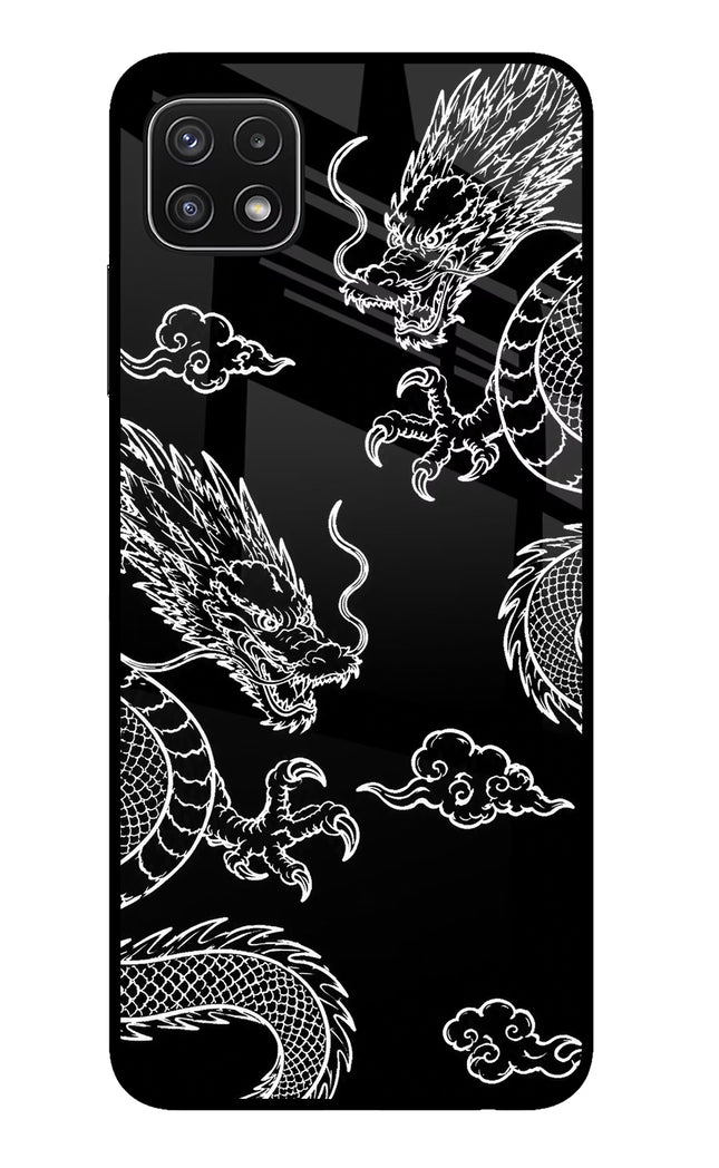 Twin Dragons Samsung A22 5G Glass Case