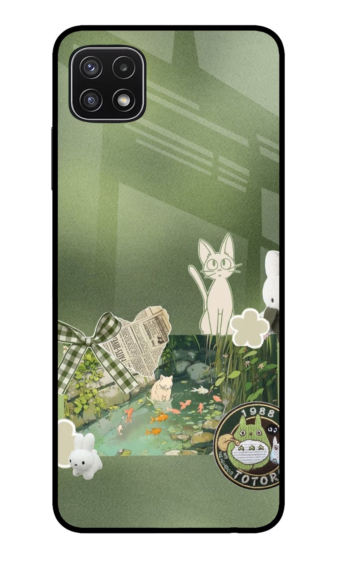 Aesthetic anime Samsung A22 5G Glass Case