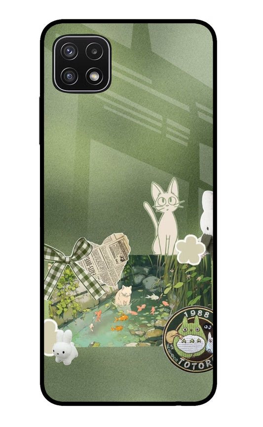 Aesthetic anime Samsung A22 5G Glass Case
