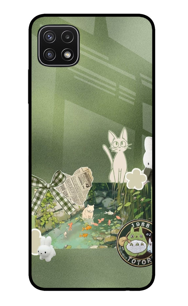 Aesthetic anime Samsung A22 5G Glass Case