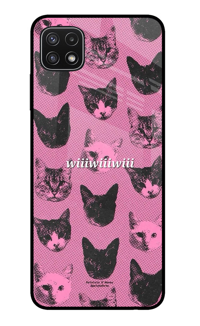 Pink Cats Samsung A22 5G Glass Case