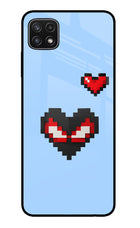 Peter Heart Samsung A22 5G Glass Case