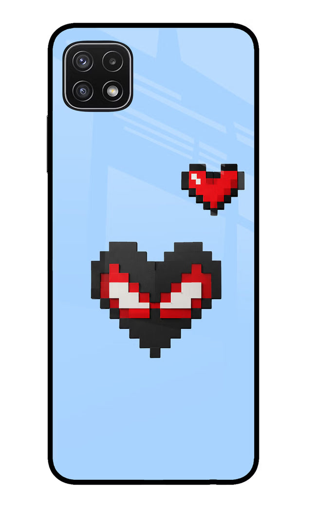 Peter Heart Samsung A22 5G Glass Case